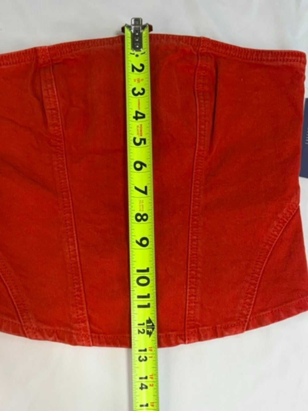 NWT Universal Thread Red Denim Strapless Corset Tube Top - Size 2 - Picture 4 of 6